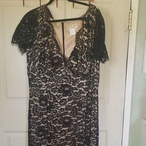 Unique Vintage black lace formal dress